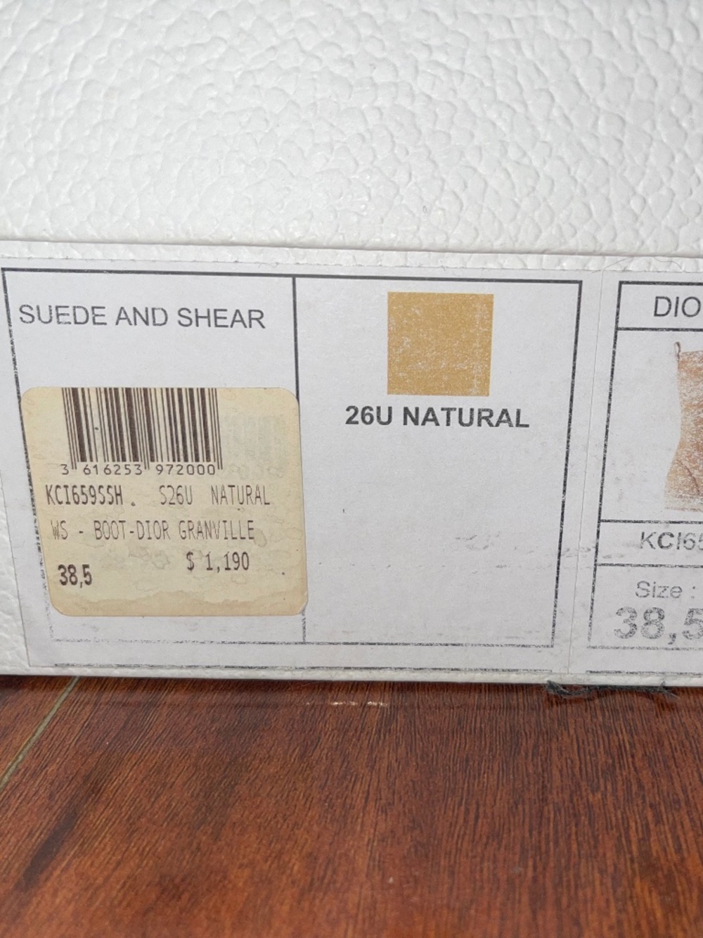 Christian Dior Tan Suede Shearling Logo Boots